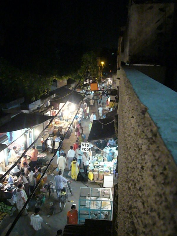 Evening market. The cemetery is just beyond this picture to the left.
